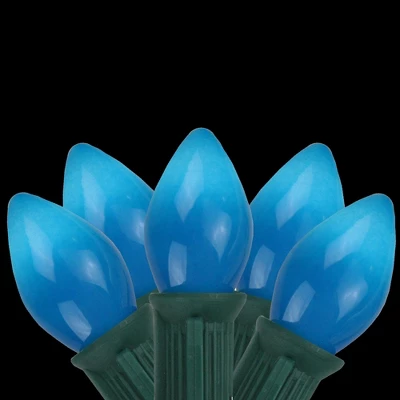 Northlight Opaque C7 Christmas String Lights - Blue - 24' Green Wire - 25ct 3 Northlight Opaque C7 Christmas String Lights - Blue - 24' Green Wire - 25ct