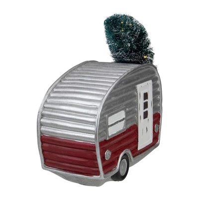Northlight LED Lighted Camper With Pine Bough Christmas Decoration - 8.5" 3 Northlight LED Lighted Camper With Pine Bough Christmas Decoration - 8.5"
