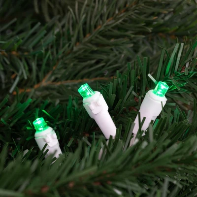 Northlight 50ct Wide Angle LED String Lights Green - 16.25' White Wire 3 Northlight 50ct Wide Angle LED String Lights Green - 16.25' White Wire