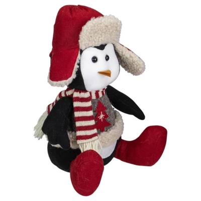 Northlight Sitting Winter Penguin With Trapper Hat Christmas Decoration - 12" 4 Northlight Sitting Winter Penguin With Trapper Hat Christmas Decoration - 12" - Image 2