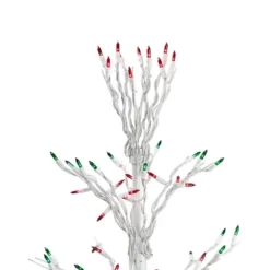 Northlight 6' Prelit Artificial Christmas Tree White Lighted Cascade Twig Outdoor Decoration - Multi-Color Lights -Festival GUEST f5e3ce39 43c9 4da2 bd1a 6173b512fdfc