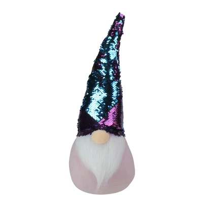 Northlight Gnome With Flip Sequin Hat Christmas Decoration - 17.5" - Purple And Blue 8 Northlight Gnome With Flip Sequin Hat Christmas Decoration - 17.5" - Purple And Blue - Image 6