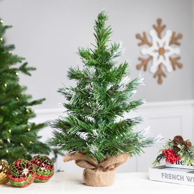 Northlight Whitecap Pine Artificial Mini Christmas Tree - 18" - Unlit 3 Northlight Whitecap Pine Artificial Mini Christmas Tree - 18" - Unlit