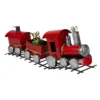 Northlight Triple Car Metal Train Christmas Decoration - 15" - Red And Silver -Festival GUEST f97f5731 f483 42ba ab43 aee3a9190f32