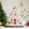 Northlight Snowy Gingerbread Peppermint House With Snowman Christmas Decoration - 11" -Festival GUEST fa4b3efe 11af 40c5 8a8b 2bac6ab3d316