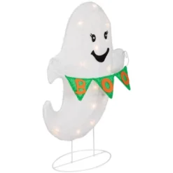 Northlight LED Ghost With "Boo" Banner Halloween Yard Decoration - 25" - Warm White Lights -Festival GUEST fabacb9b 99a1 4868 b286 511b34b67fad