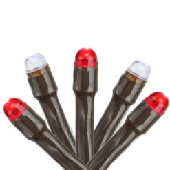 Northlight 2' X 8' Red And White LED Tree Trunk Wrap Christmas Lights, Brown Wire