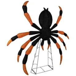 Northlight Lighted Spider Halloween Decoration - 4.5' - Black And Orange - Purple LED Lights -Festival GUEST fdd03d82 f08c 4017 8cf7 1f2b460e849e