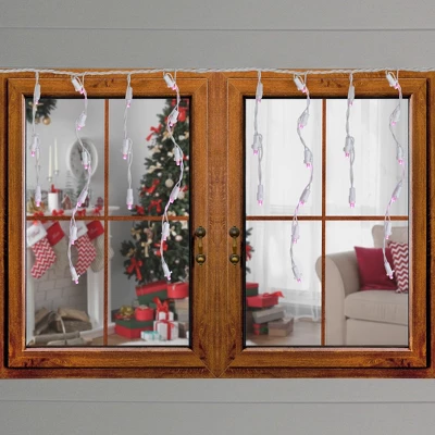 Northlight 100 Count Pink LED Wide Angle Icicle Christmas Lights, 5.5 Ft White Wire 3 Northlight 100 Count Pink LED Wide Angle Icicle Christmas Lights, 5.5 Ft White Wire