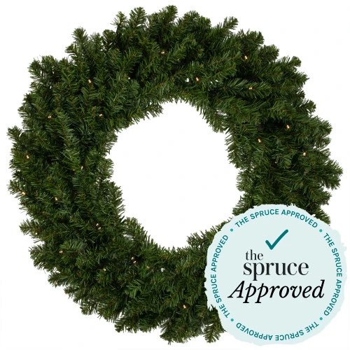 Northlight Pre-Lit Canadian Pine Artificial Christmas Wreath - 36" - Multi Lights 9 Northlight Pre-Lit Canadian Pine Artificial Christmas Wreath - 36" - Multi Lights - Image 7