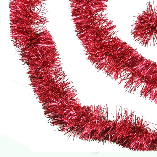 Northlight Shiny 6-Ply Commercial Christmas Foil Tinsel Garland - 50' X 4" - Red - Unlit 3 Northlight Shiny 6-Ply Commercial Christmas Foil Tinsel Garland - 50' X 4" - Red - Unlit