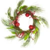 Northlight Jingle Bell Glitter Pine Needle Artificial Christmas Wreath - 21"- Red - Unlit -Festival melrose 40491 50822.1588397674