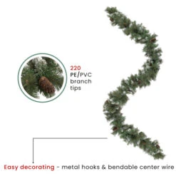 Northlight Real Touch™? Snow Valley Pine Artificial Christmas Garland - Unlit - 9' X 10" -Festival northlight sm92940 thumbnail dec28 2023 12949.1704379577