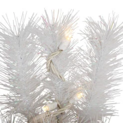 Northlight Pre-Lit White Alaskan Pine Artificial Christmas Wreath, 36-Inch, Warm White LED Lights -Festival northlight v94182 04 10297.1707418291