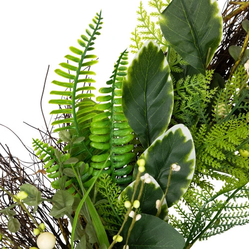 Northlight Green And Brown Foliage Artificial Spring Wreath With Nest - 24" - Unlit 8 Northlight Green And Brown Foliage Artificial Spring Wreath With Nest - 24" - Unlit - Image 6