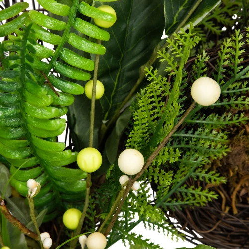 Northlight Green And Brown Foliage Artificial Spring Wreath With Nest - 24" - Unlit 10 Northlight Green And Brown Foliage Artificial Spring Wreath With Nest - 24" - Unlit - Image 8