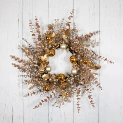 Northlight Ornaments, Holly And Berries Artificial Christmas Wreath - 30" - Gold And Copper Tone 13 Northlight Ornaments, Holly And Berries Artificial Christmas Wreath - 30" - Gold And Copper Tone -Festival northlight yk95975 styled floor 75459.1722387418