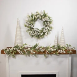 Northlight Glittered Berries And Eucalyptus Artificial Christmas Garland - 5' - Unlit -Festival northlight yk959772c20yk95979 styled 01 52356.1723597828