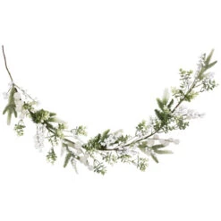 Northlight Glittered Berries And Eucalyptus Artificial Christmas Garland - 5' - Unlit -Festival northlight yk95979 05 71833.1722387416