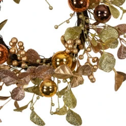 Northlight Ball Ornament Glittered Artificial Christmas Wreath - 24" - Gold And Copper Tone 14 Northlight Ball Ornament Glittered Artificial Christmas Wreath - 24" - Gold And Copper Tone -Festival northlight yk95986 001 94714.1722387413