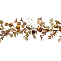 Northlight Ball Ornaments Glittered Christmas Garland - 5' X 10" - Gold And Copper Tone 12 Northlight Ball Ornaments Glittered Christmas Garland - 5' X 10" - Gold And Copper Tone -Festival northlight yk95987 02 43617.1722387418