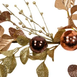 Northlight Ball Ornaments Glittered Christmas Garland - 5' X 10" - Gold And Copper Tone 14 Northlight Ball Ornaments Glittered Christmas Garland - 5' X 10" - Gold And Copper Tone -Festival northlight yk95987 04 72682.1722387418