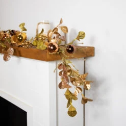 Northlight Ball Ornaments Glittered Christmas Garland - 5' X 10" - Gold And Copper Tone 11 Northlight Ball Ornaments Glittered Christmas Garland - 5' X 10" - Gold And Copper Tone -Festival northlight yk95987 styled 03 81807.1722387417