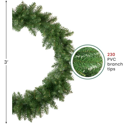 Northlight Buffalo Fir Artificial Christmas Wreath - 36" - Unlit 5 Northlight Buffalo Fir Artificial Christmas Wreath - 36" - Unlit - Image 3