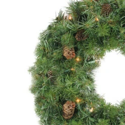 Northlight Pre-Lit Dakota Pine And Pinecone Artificial Christmas Wreath - 24" - Clear Lights 7 Northlight Pre-Lit Dakota Pine And Pinecone Artificial Christmas Wreath - 24" - Clear Lights -Festival northlight20z99420 04476.1644973050