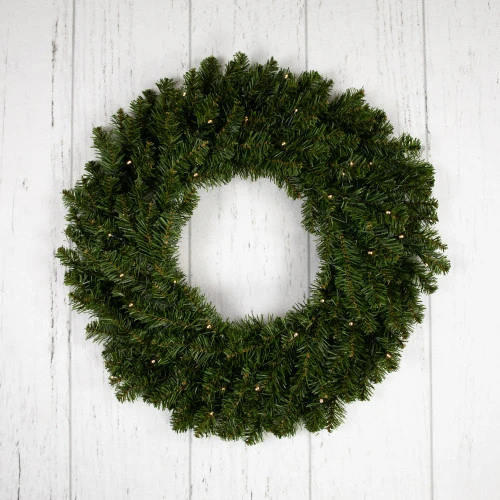 Northlight Pre-Lit Battery Operated Canadian Pine Christmas Wreath - 24" - Clear LED Lights 6 Northlight Pre-Lit Battery Operated Canadian Pine Christmas Wreath - 24" - Clear LED Lights - Image 4