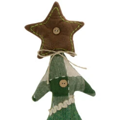 Northlight Country Buffalo Plaid Christmas Tree With Star Topper - 30" - Tan And Green -Festival northlight ad26791 4 41274.1604023641