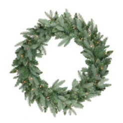Northlight Real Touch™? Pre-Lit Washington Frasier Fir Artificial Christmas Wreath - 36" - Clear Lights