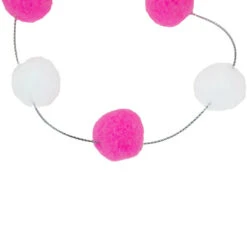 Northlight 9' Pink And White Plush Snowball Christmas Garland -Festival northlight da92490 3 15194.1661972788