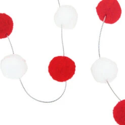 Northlight 9' Red And White Plush Snowball Christmas Garland 7 Northlight 9' Red And White Plush Snowball Christmas Garland -Festival northlight da92491 3 85465.1661972784