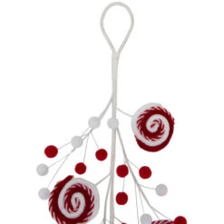 Northlight 30" Candy Cane Swirls And Pom Poms Christmas Garland -Festival northlight df94827 2 79488.1693409622