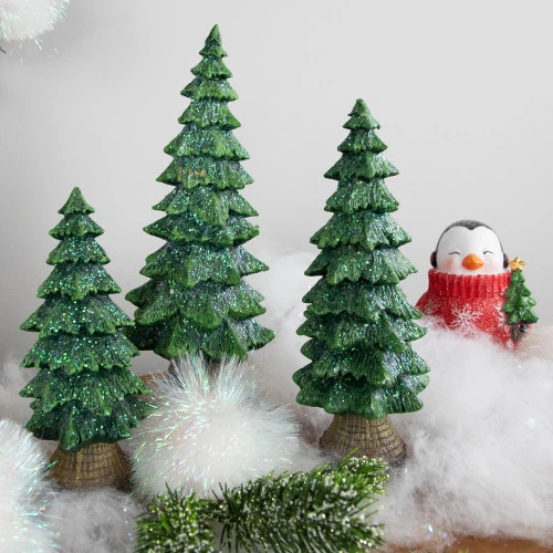 Northlight Glittered Pine Tree Christmas Decoration - 12" 4 Northlight Glittered Pine Tree Christmas Decoration - 12" - Image 2