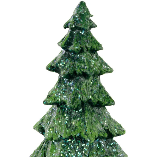 Northlight Glittered Pine Tree Christmas Decoration - 9.5" 6 Northlight Glittered Pine Tree Christmas Decoration - 9.5" - Image 4