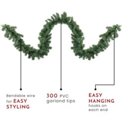 Northlight 9' X 18" Deluxe Windsor Pine Artificial Christmas Garland, Unlit -Festival northlight gb20ygw718 gr thumbnail 70387.1603332182
