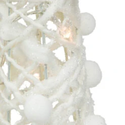 Northlight LED Lighted Glittered Cone Tree Christmas Decorations - 39.25" - White - Set Of 3 -Festival northlight h36267 2 25599.1672391746