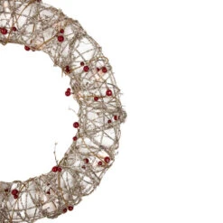 Northlight 18" Pre-Lit Champagne Gold Glittered Rattan Berry Artificial Christmas Wreath - Clear Lights 10 Northlight 18" Pre-Lit Champagne Gold Glittered Rattan Berry Artificial Christmas Wreath - Clear Lights -Festival northlight h85239 3 06017.1669192840