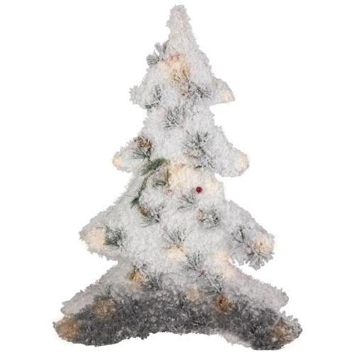 Northlight LED Lighted 2D Tinsel And Pine Christmas Tree Decoration - 27.5" 3 Northlight LED Lighted 2D Tinsel And Pine Christmas Tree Decoration - 27.5"