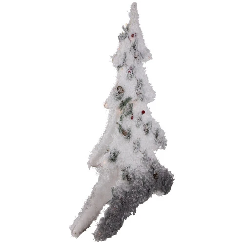 Northlight LED Lighted 2D Tinsel And Pine Christmas Tree Decoration - 27.5" 7 Northlight LED Lighted 2D Tinsel And Pine Christmas Tree Decoration - 27.5" - Image 5