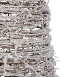 Northlight LED Lighted Snowy Rattan Christmas Cone Tree Decorations - 3.25' - Set Of 3 -Festival northlight h93966 3 50133.1667549905