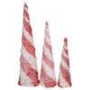 Northlight LED Lighted Snowy Candy Cane Striped Christmas Cone Trees - 3.25' - Set Of 3 1 Northlight LED Lighted Snowy Candy Cane Striped Christmas Cone Trees - 3.25' - Set Of 3 -Festival northlight h93967 2 33170.1667485002