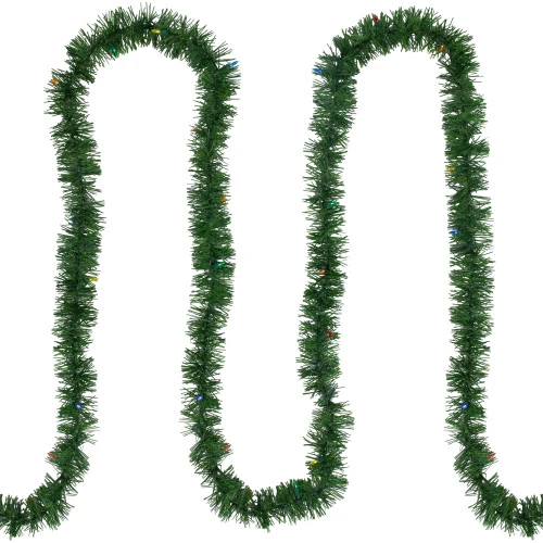 Northlight Pre-Lit LED Battery Operated Pine Artificial Christmas Garland - 18' - Multicolor Lights 5 Northlight Pre-Lit LED Battery Operated Pine Artificial Christmas Garland - 18' - Multicolor Lights - Image 3