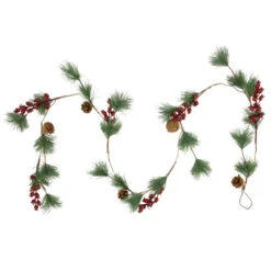 Northlight Pre-Lit Battery Operated Pine And Berry Christmas Garland - 6.5' - Warm White LED Lights 9 Northlight Pre-Lit Battery Operated Pine And Berry Christmas Garland - 6.5' - Warm White LED Lights -Festival northlight hc94495 2 21493.1664638450