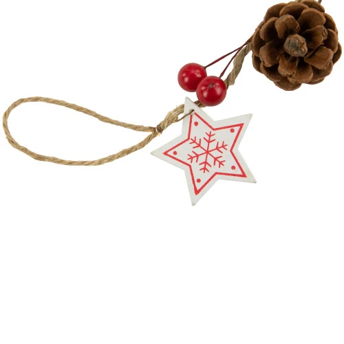 Northlight Pre-Lit B/O Tree, Star, And Pinecone Christmas Garland - 6.5' - Warm White 10 Northlight Pre-Lit B/O Tree, Star, And Pinecone Christmas Garland - 6.5' - Warm White - Image 8