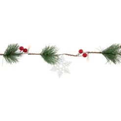 Northlight Pre-Lit B/O Pine, Berry And Snowflake Christmas Garland - 6' - Warm White LED Lights 13 Northlight Pre-Lit B/O Pine, Berry And Snowflake Christmas Garland - 6' - Warm White LED Lights -Festival northlight hc94498 2 53437.1667982243