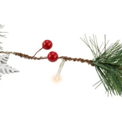 Northlight Pre-Lit B/O Pine, Berry And Snowflake Christmas Garland - 6' - Warm White LED Lights 14 Northlight Pre-Lit B/O Pine, Berry And Snowflake Christmas Garland - 6' - Warm White LED Lights -Festival northlight hc94498 3 46793.1680607688