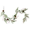 Northlight Pre-Lit B/O Pinecone, Berry And Leaf Christmas Garland - 4.5' - Warm White Lights -Festival northlight hc96445 06 59350.1726279111
